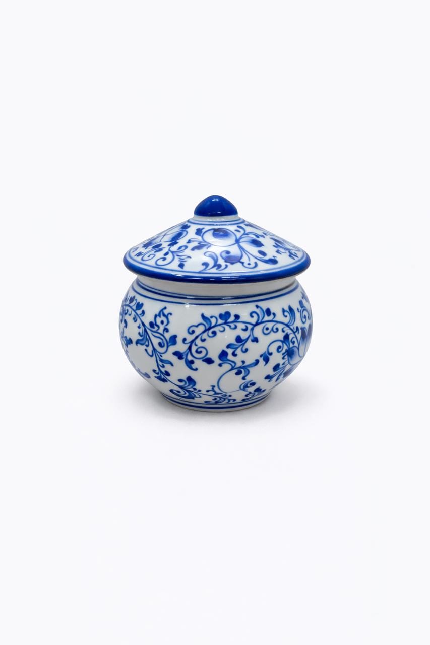 Blue & White Chinoiserie Porcelain Vase | Toile Ceramic Ginger Jar, Coastal Grandmillennial Home Decor for vases, centerpieces, and home styling