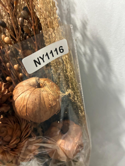 Amber Dried Flower Bouquet | Rustic Warm Floral Arrangement | EverFloral Home Décor NY1116 for vases, centerpieces, and home styling