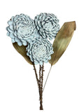 Ever Floral Bouquet | Rustic Faux Flowers Dried Look | Home Decor Arrangement NY1053 Chrysantumums Grey for vases, centerpieces, and home styling