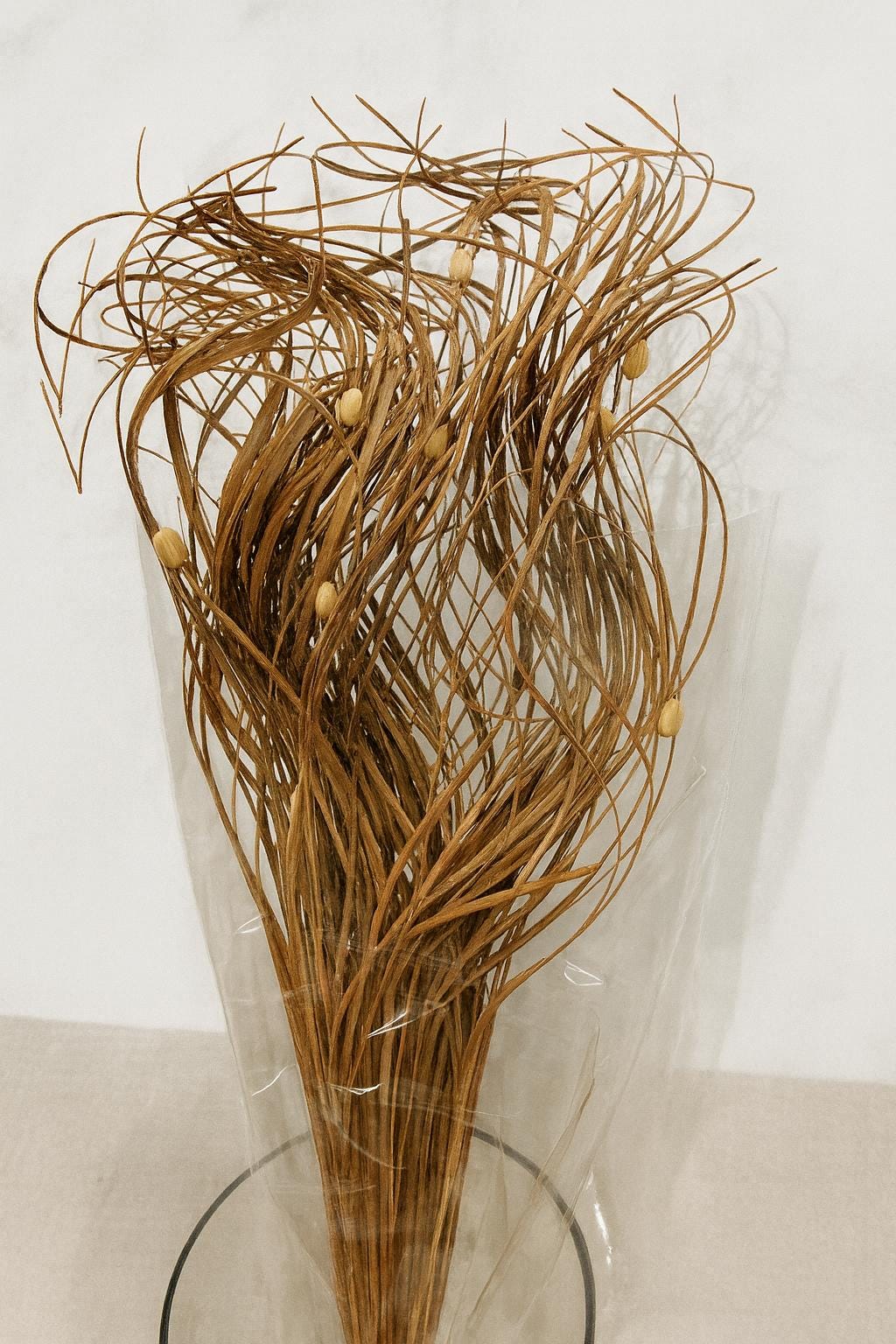 Ever Floral Bouquet | Rustic Flowers Dried | Home Decor Arrangement NY1215 Ting Curly Natural for vases, centerpieces, and home styling