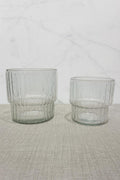 Gala Ribbed Glass Vase | Clear Modern Table Vase | Elegant Wedding Centerpiece & Home Decor for vases, centerpieces, and home styling
