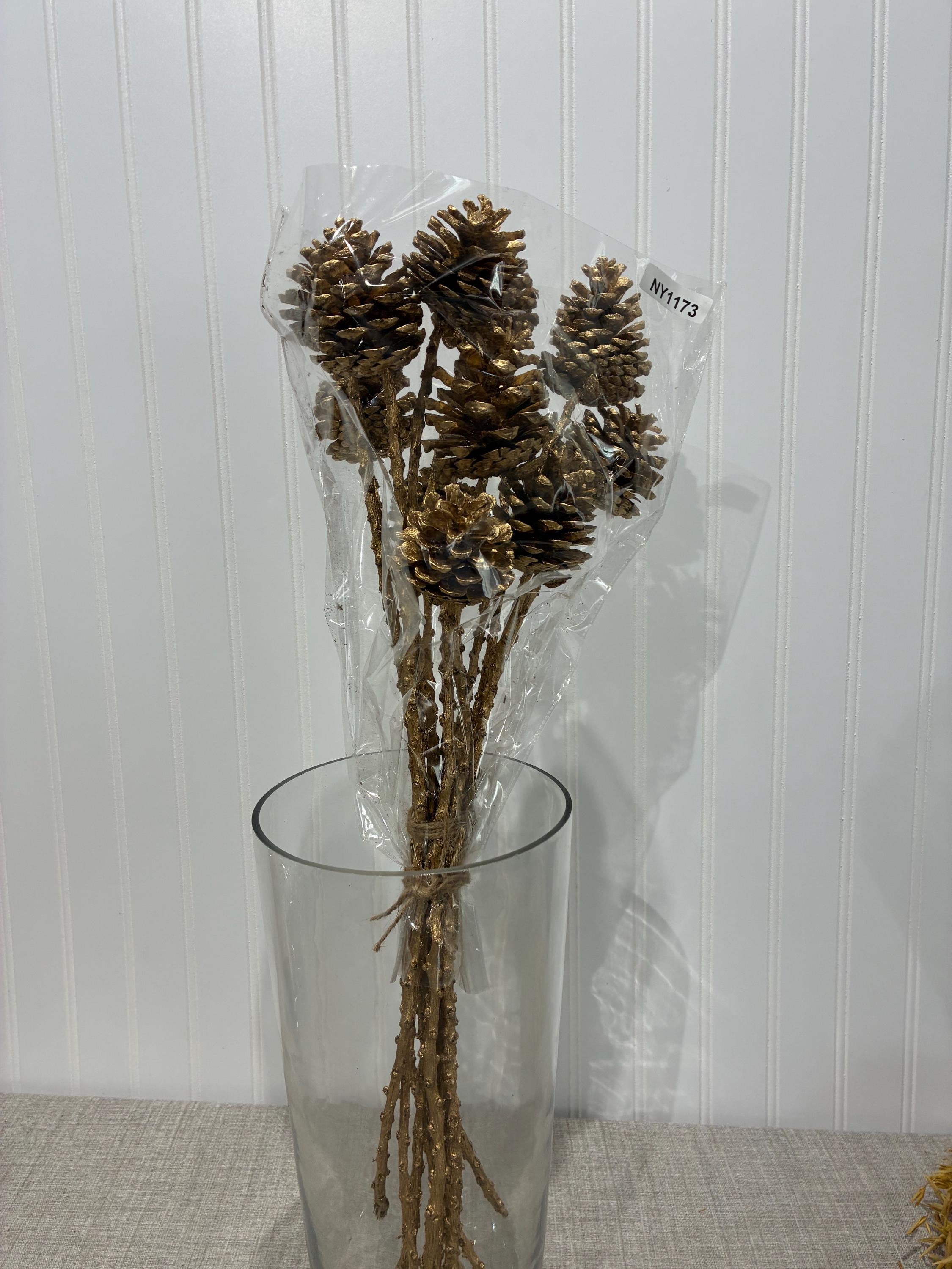 Rustic Dried Floral Bouquet | Holiday Gold Flower Bunch | EverFloral DIY Arrangement for vases, centerpieces, and home styling