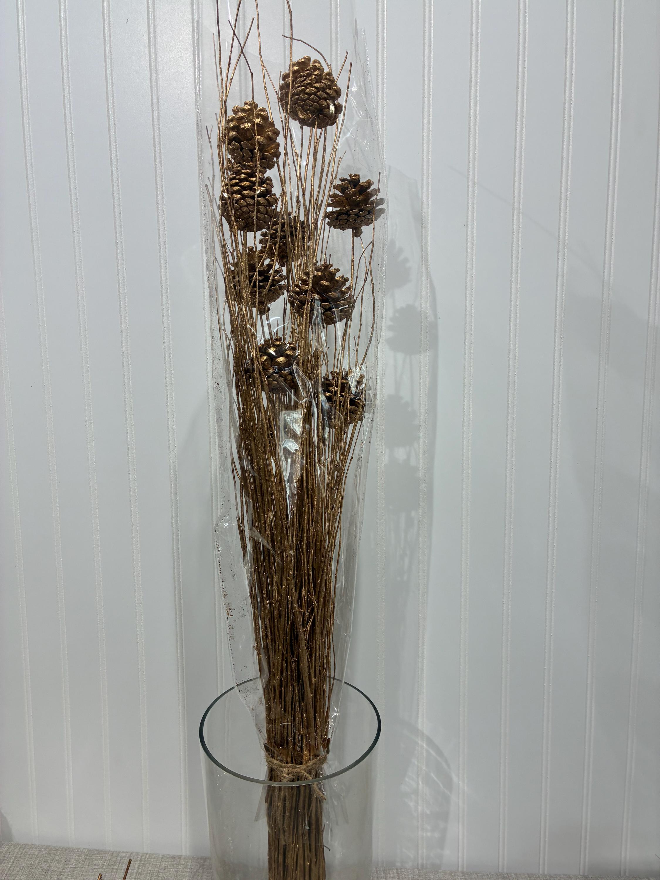 Rustic Dried Floral Bouquet | Holiday Gold Flower Bunch | EverFloral DIY Arrangement for vases, centerpieces, and home styling