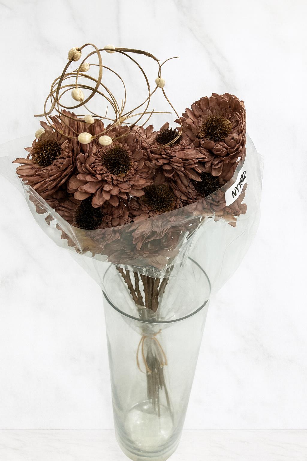 Handmade Wood Flower Bouquet – Vintage Pink Rustic Wedding Decor for vases, centerpieces, and home styling