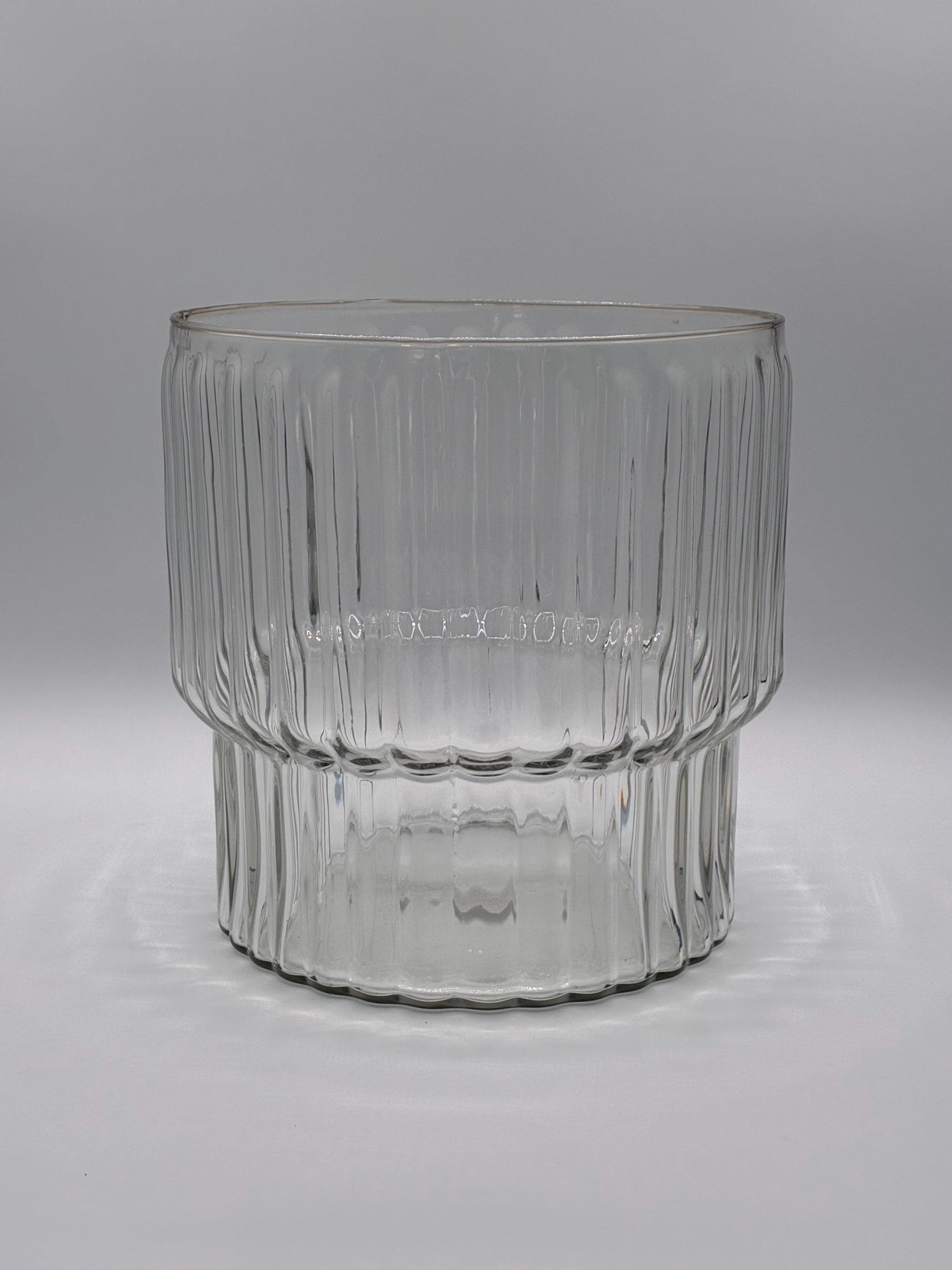 Gala Ribbed Glass Vase | Clear Modern Table Vase | Elegant Wedding Centerpiece & Home Decor for vases, centerpieces, and home styling