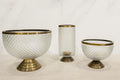 Diamond Glass Vase Set with Gold Pedestal | Modern Centerpiece | Wedding Table Decor for vases, centerpieces, and home styling