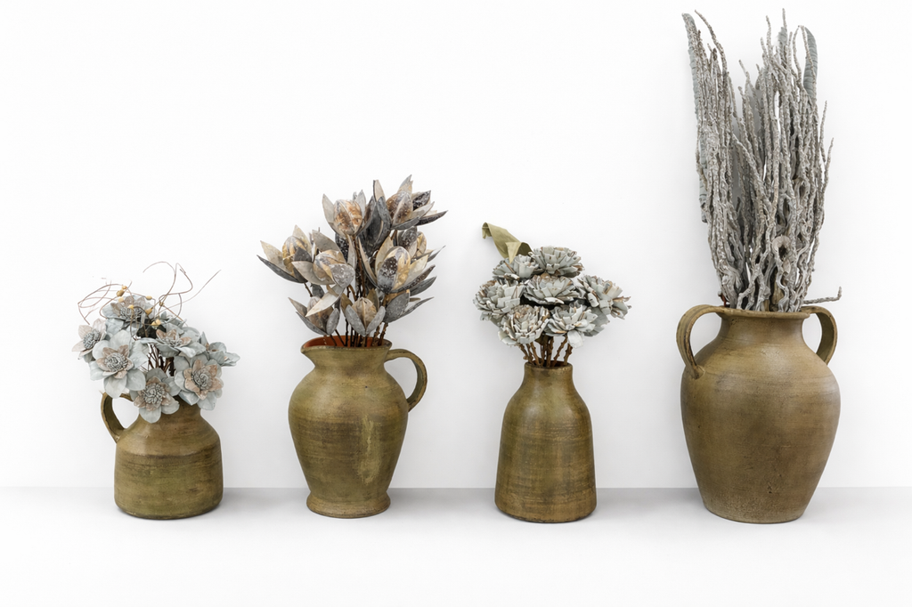 Elliot Ceramic Vase Collection | Rustic Farmhouse Pottery | Organic Handmade Style Home Decor image 6