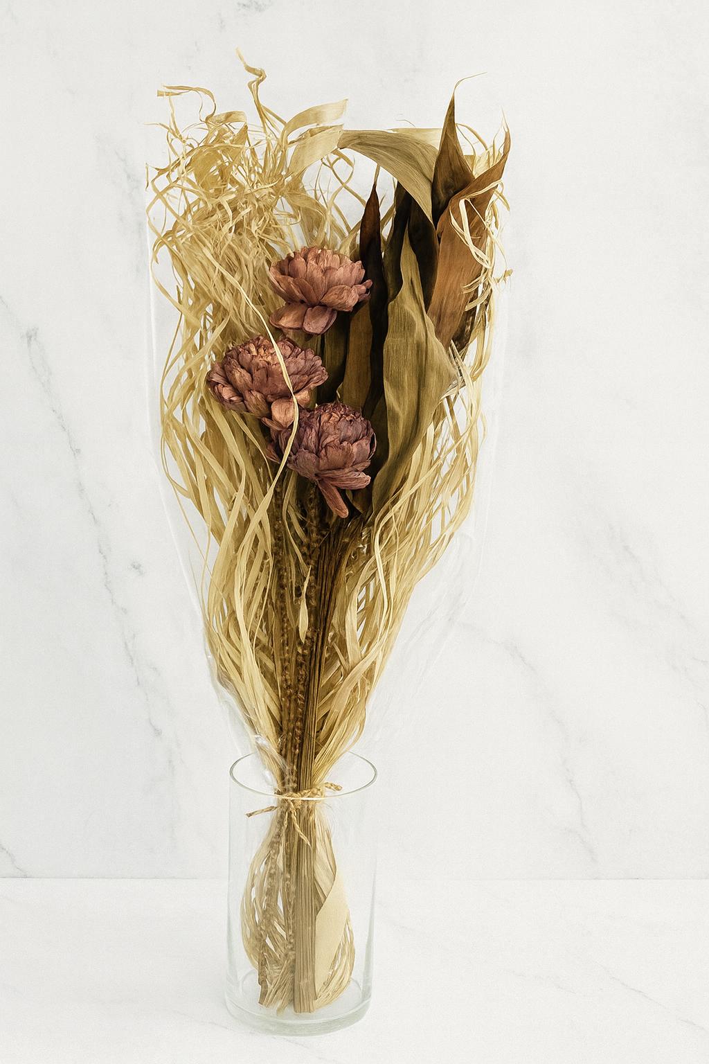 Tapioca Wood Floral Bouquet | Neutral Dried Flower Arrangement | Rustic Home Décor Bouquet #2 for vases, centerpieces, and home styling