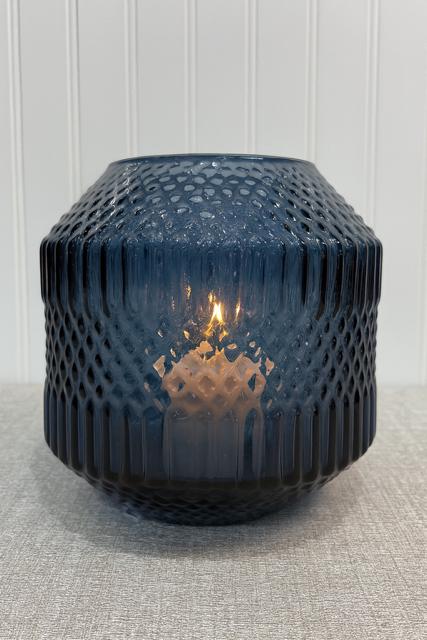 Textured Geometric Glass Vase – Multiple Colors for vases, centerpieces, and home styling