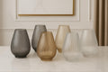 Ribbed Tear Drop Glass Vase | Modern Decorative Vase | 9” or 12” Centerpiece Decor for vases, centerpieces, and home styling