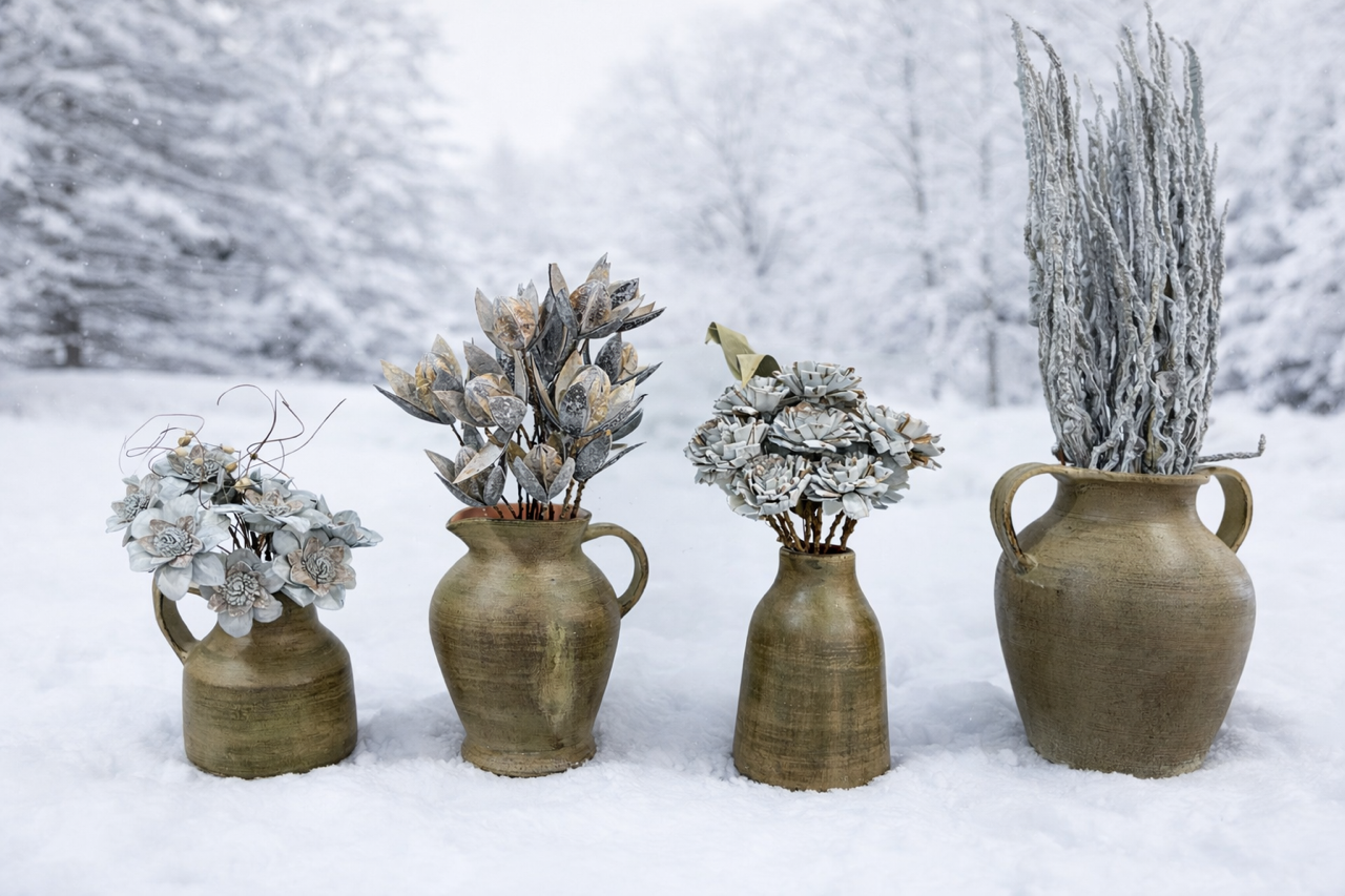 Elliot Ceramic Vase Collection | Rustic Farmhouse Pottery | Organic Handmade Style Home Decor image 7