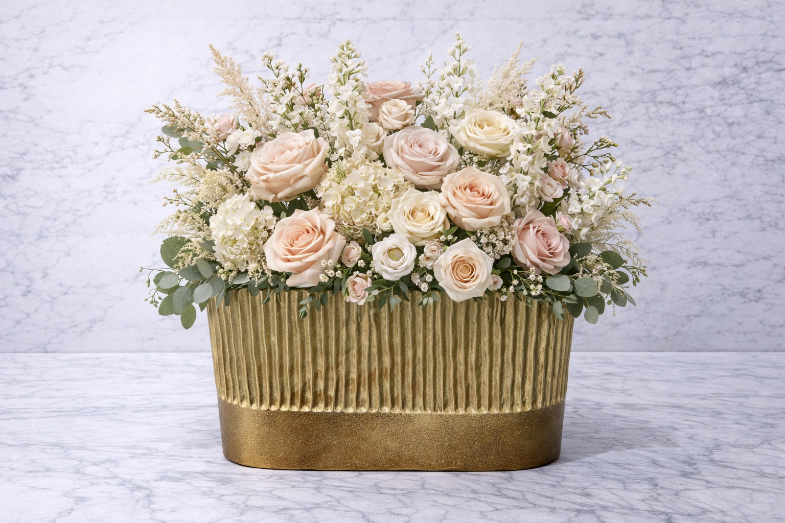 Tobias Gold Metal Vase Collection | Textured Ribbed Vase | Modern Luxury Home Decor Accent image 3