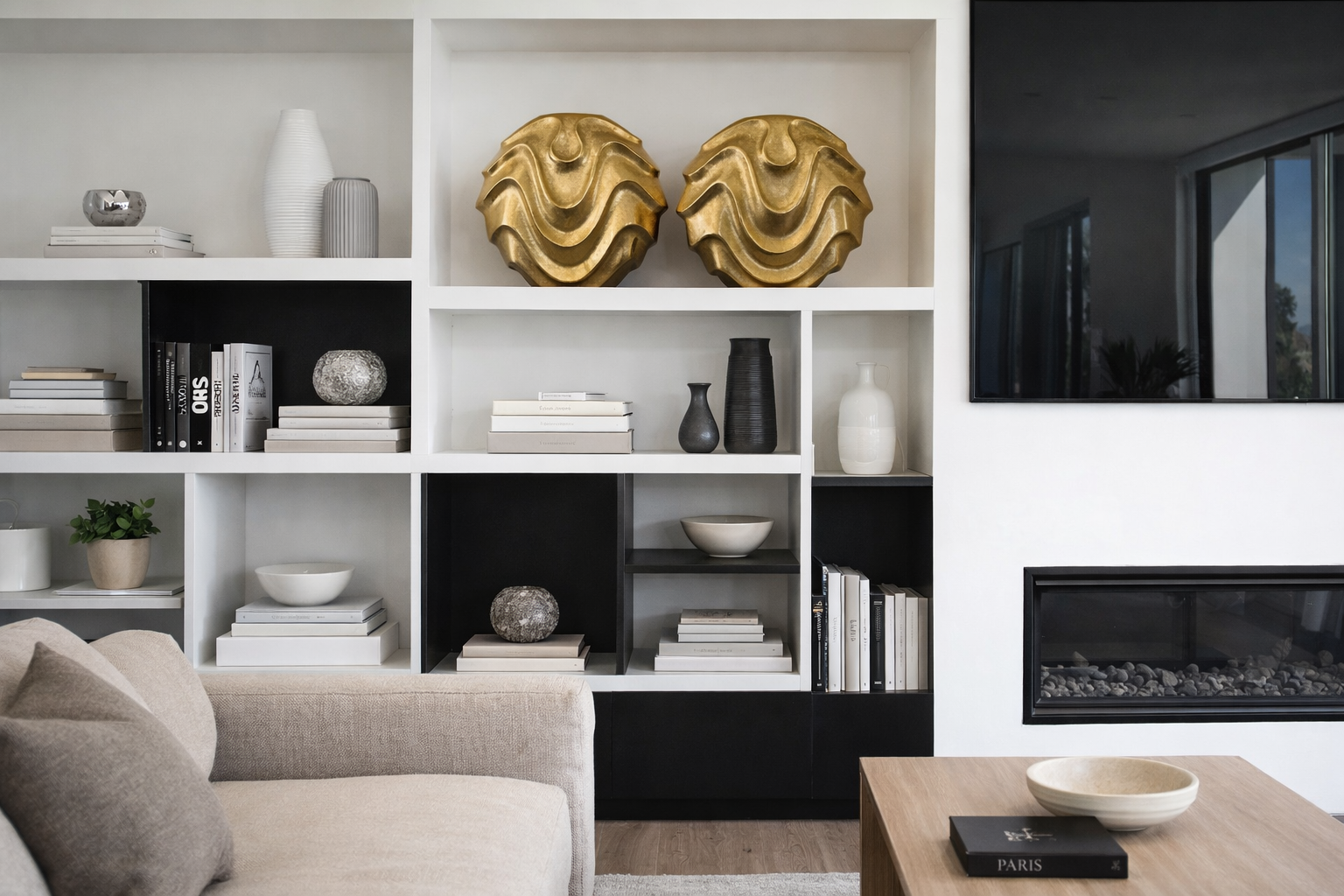 Eric Collection Gold Metal Vase | Sculptural Modern Decor | Luxury Accent Vase image 2