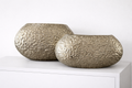 Nathaniel Textured Metal Vase | Sculptural Modern Decorative Bowl | Luxury Contemporary Home Decor Accent