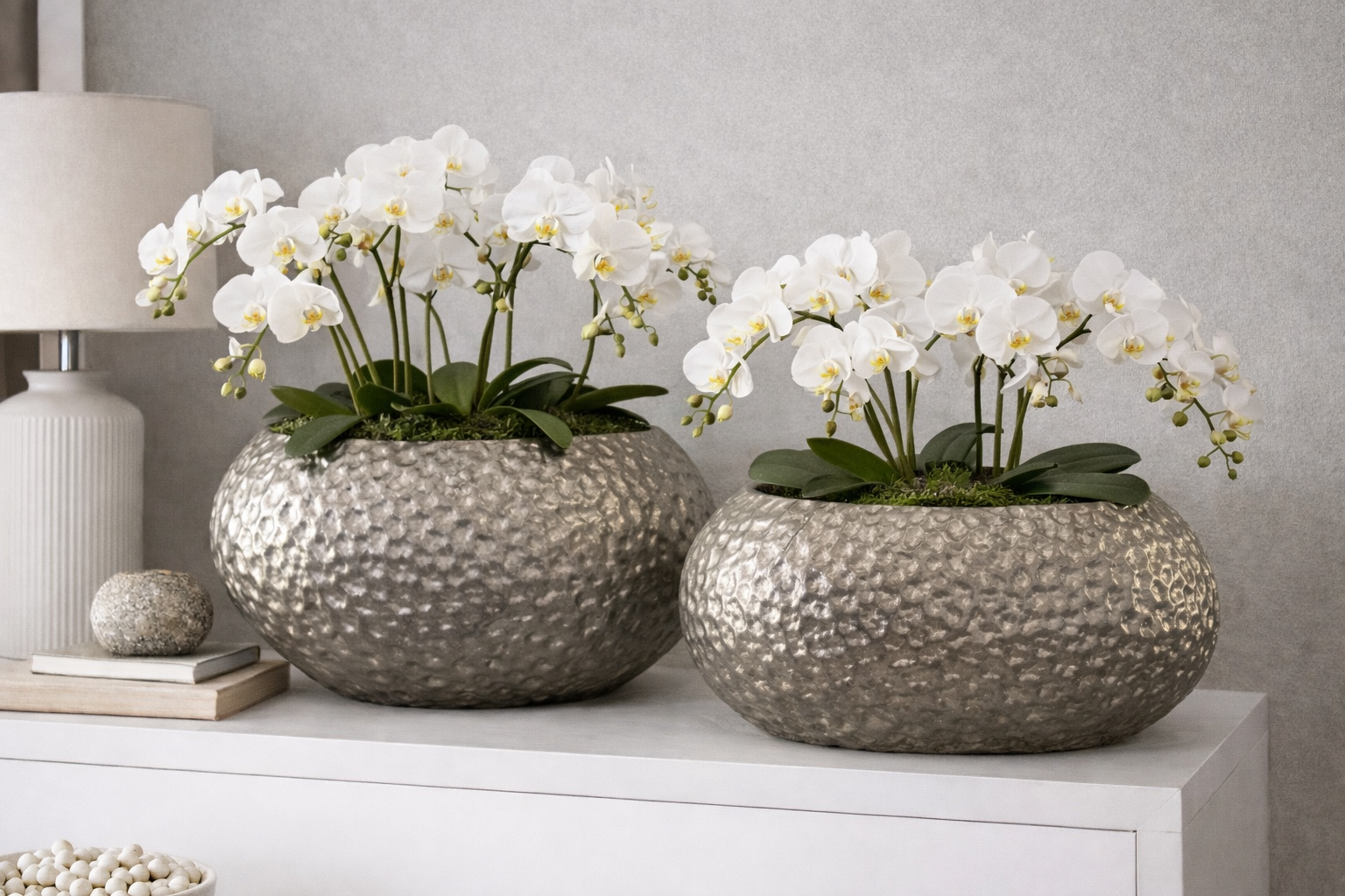 Nathaniel Textured Metal Vase | Sculptural Modern Decorative Bowl | Luxury Contemporary Home Decor Accent image 2