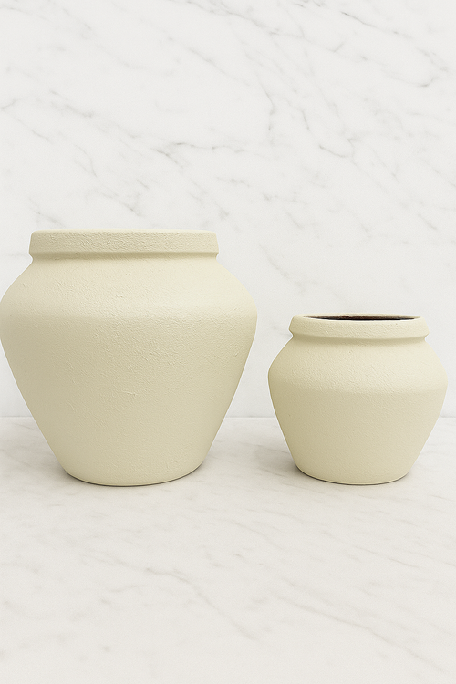 Brenton Ceramic Vase Collection | Soft Ivory Minimalist Vases | Modern Neutral Home Decor