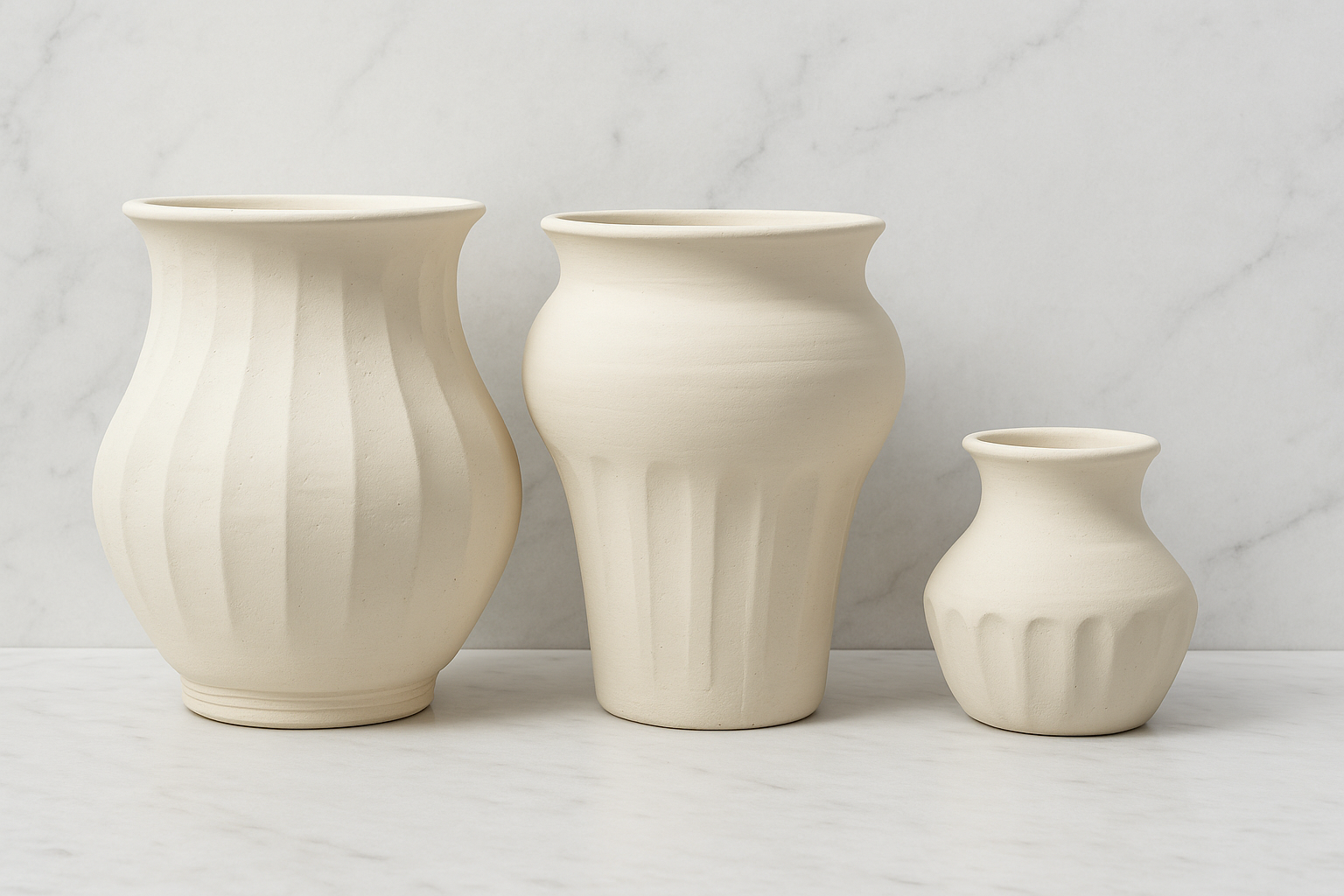 Stephen Ceramic Vase Collection | Modern Terracotta Vases | Handmade Style Rustic Home Decor
