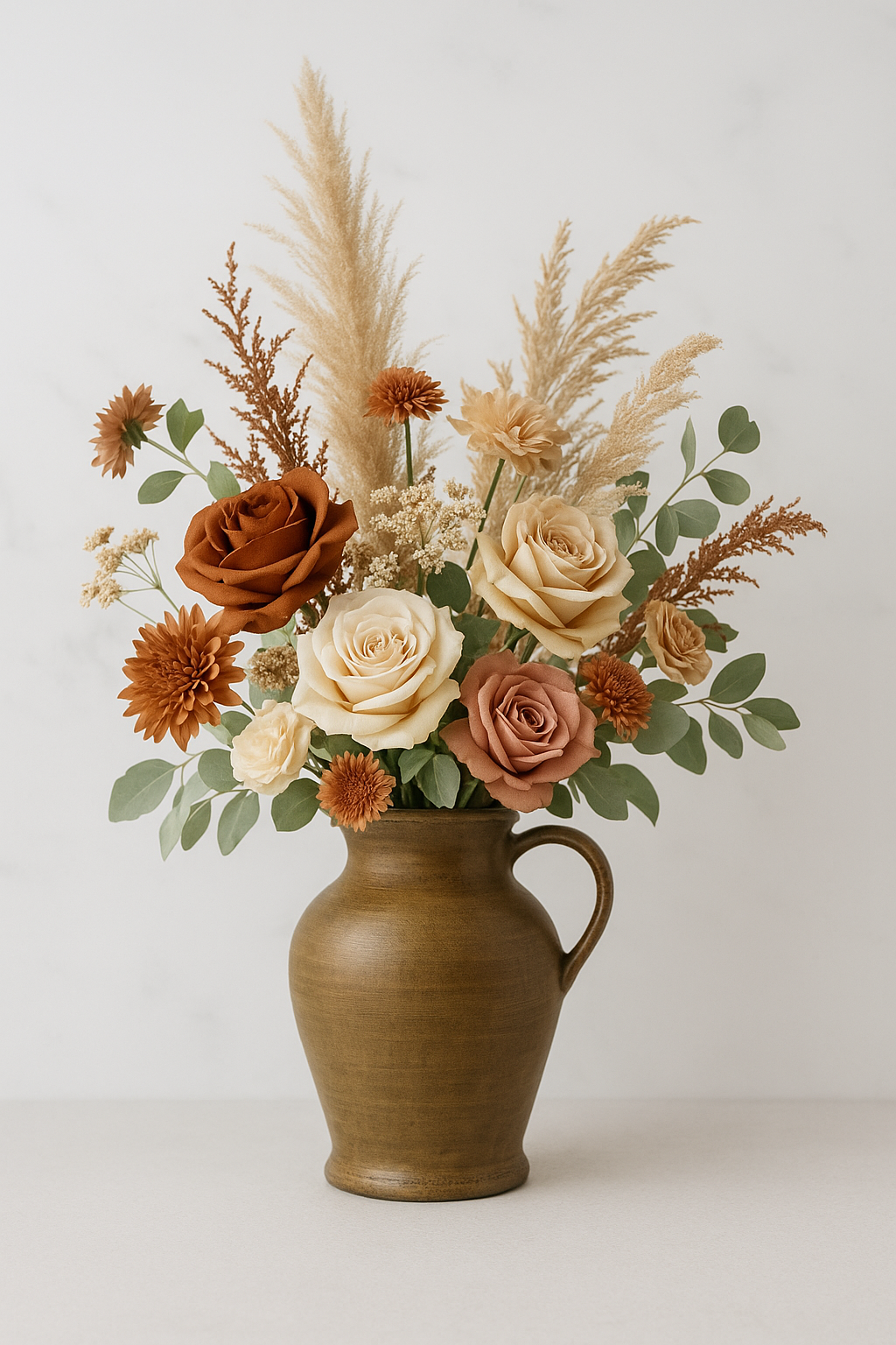 Elliot Ceramic Vase Collection | Rustic Farmhouse Pottery | Organic Handmade Style Home Decor image 2