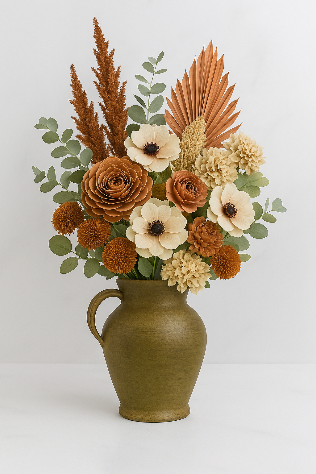 Elliot Ceramic Vase Collection | Rustic Farmhouse Pottery | Organic Handmade Style Home Decor image 4