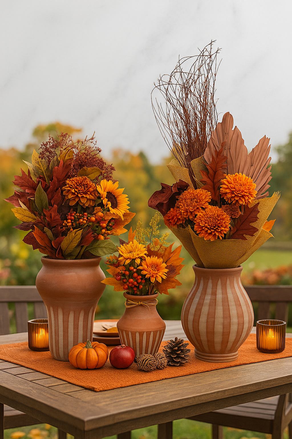 Stephen Ceramic Vase Collection | Modern Terracotta Vases | Handmade Style Rustic Home Decor image 3