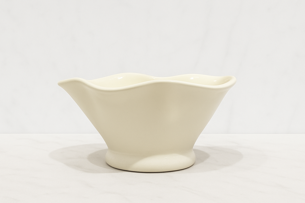 Winny Wave Ceramic Vase | Sculptural White Wavy Vase | Modern Minimalist Home Decor