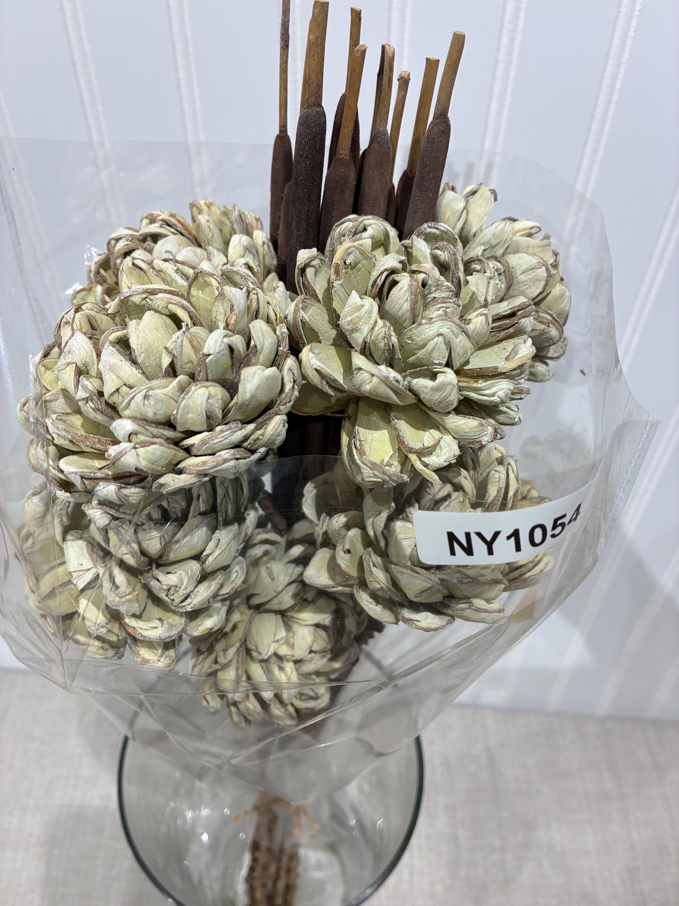 Handmade Flower Bouquet | Rustic Chrysanthemum Skin Stems | Neutral Home Décor NY1054 Sage Green for vases, centerpieces, and home styling