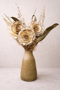 Dried Floral Arrangement, beige and White large florals and fillers, Ceramic vase, Boho Centerpiece for vases, centerpieces, and home styling