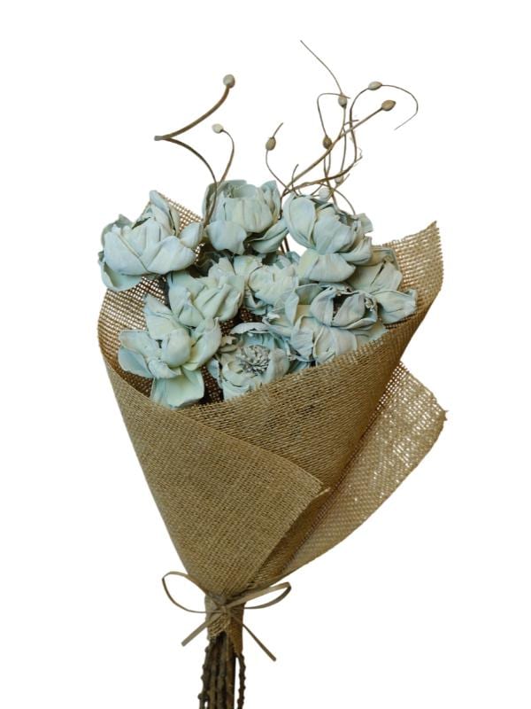 Handmade Sage Green Wood Flower Bouquet – Rustic Wedding Decor for vases, centerpieces, and home styling