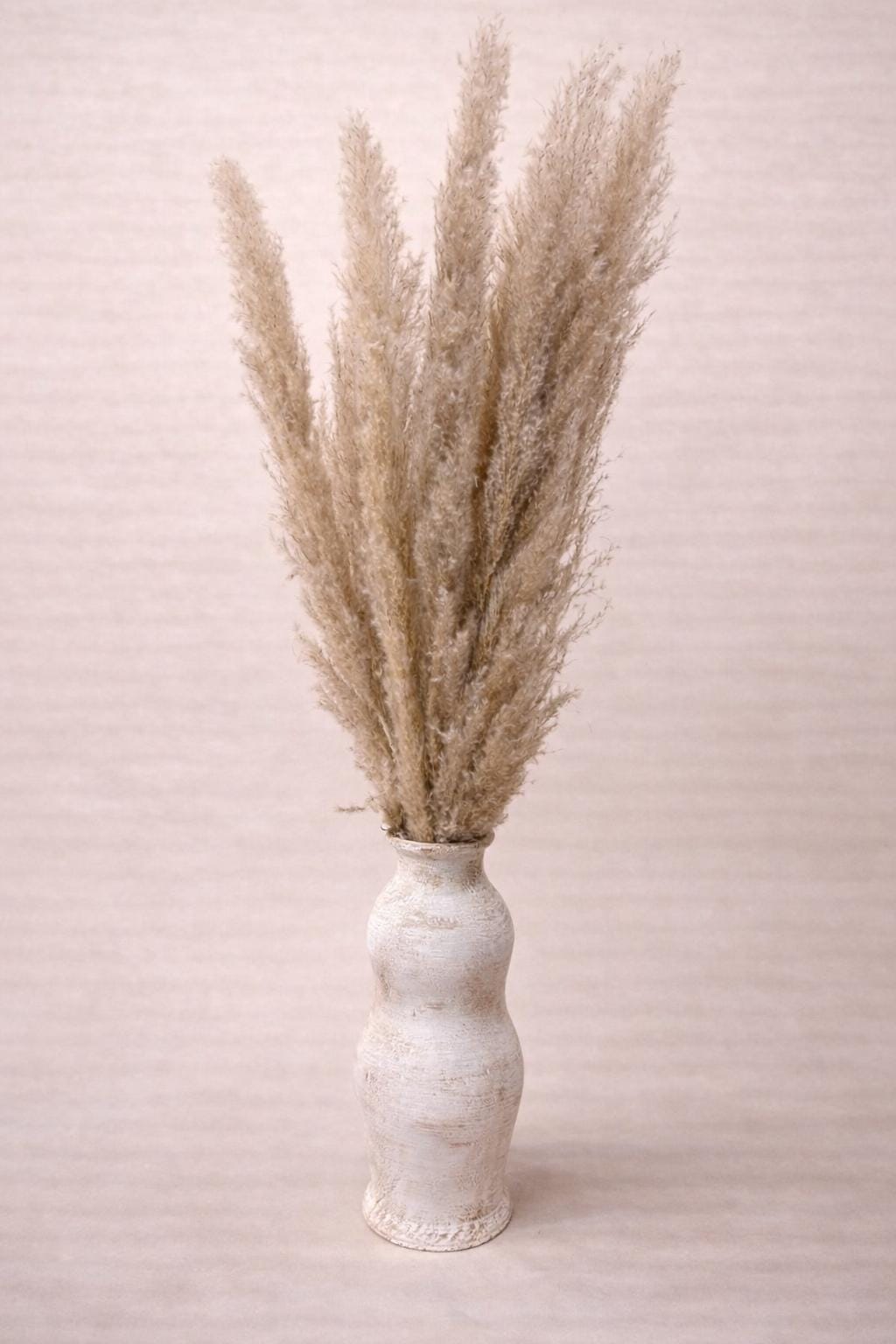 Pampas Grass Arrangement in Rustic Vase | Boho Entryway Decor | Farmhouse Living Room Styling | Dried Pampas Bouquet for vases, centerpieces, and home styling