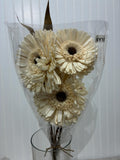 Ever Floral Bouquet | Rustic Faux Flowers Dried | Home Decor Arrangement NY1083 germini flower white for vases, centerpieces, and home styling